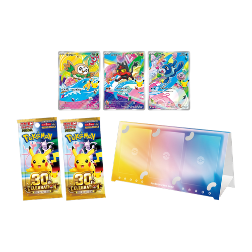 Pokémon 30th Celebration Card Set Rowlet Litten Popplio