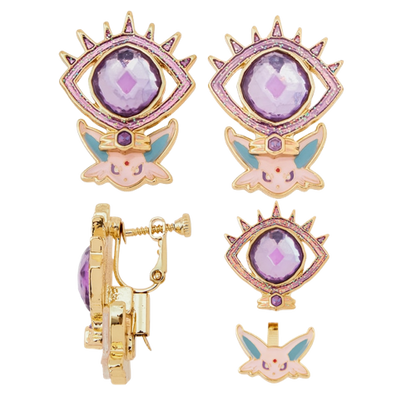 Pokémon Eeveelution Terastal Clip on Earrings