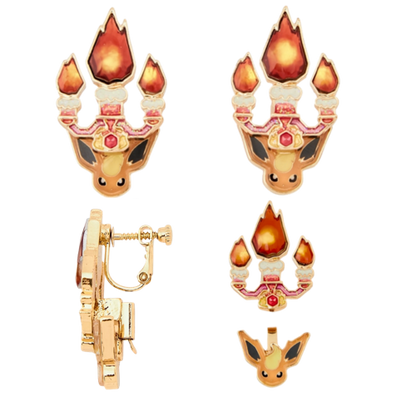 Pokémon Eeveelution Terastal Clip on Earrings