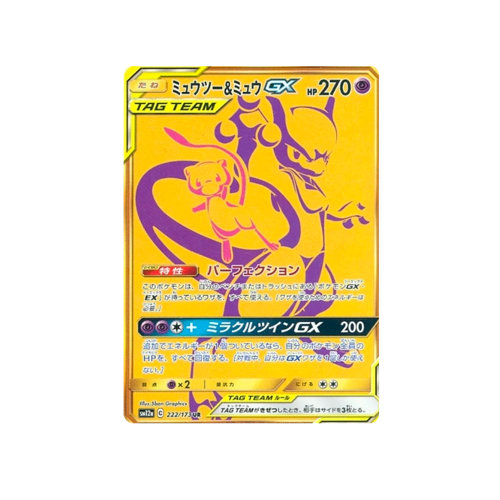 Mewtwo & Mew GX Tag Team SM12a 222/173 UR Card